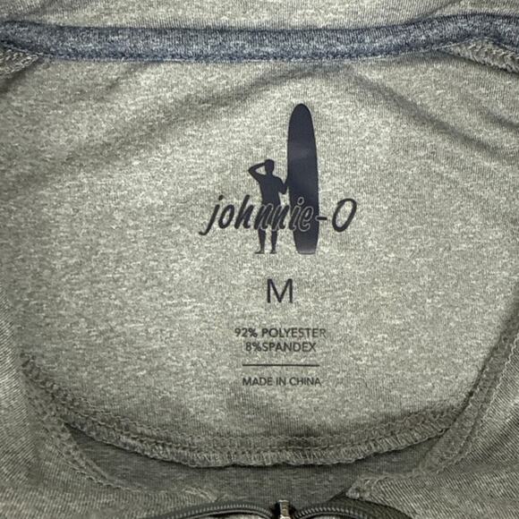 Johnnie-O Performance 1/4 Zip Pullover Top Mens Size Medium Gray Athleisure Soft - Picture 3 of 8